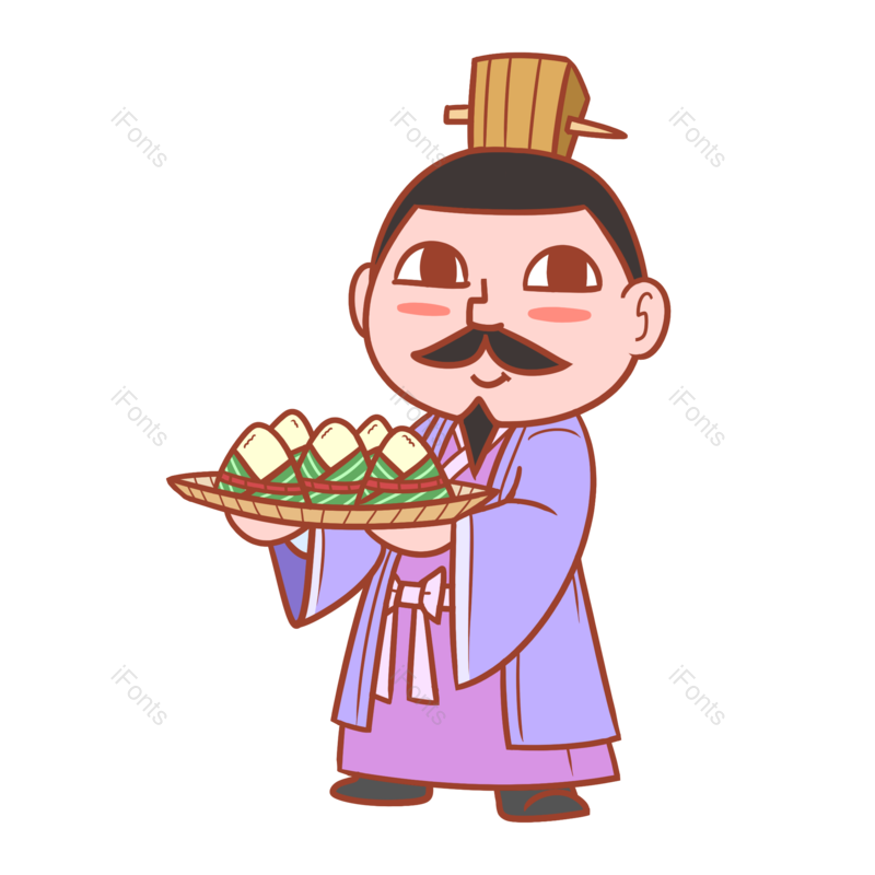 卡通图片,卡通人物元素,端午节PNG,粽子免抠素材